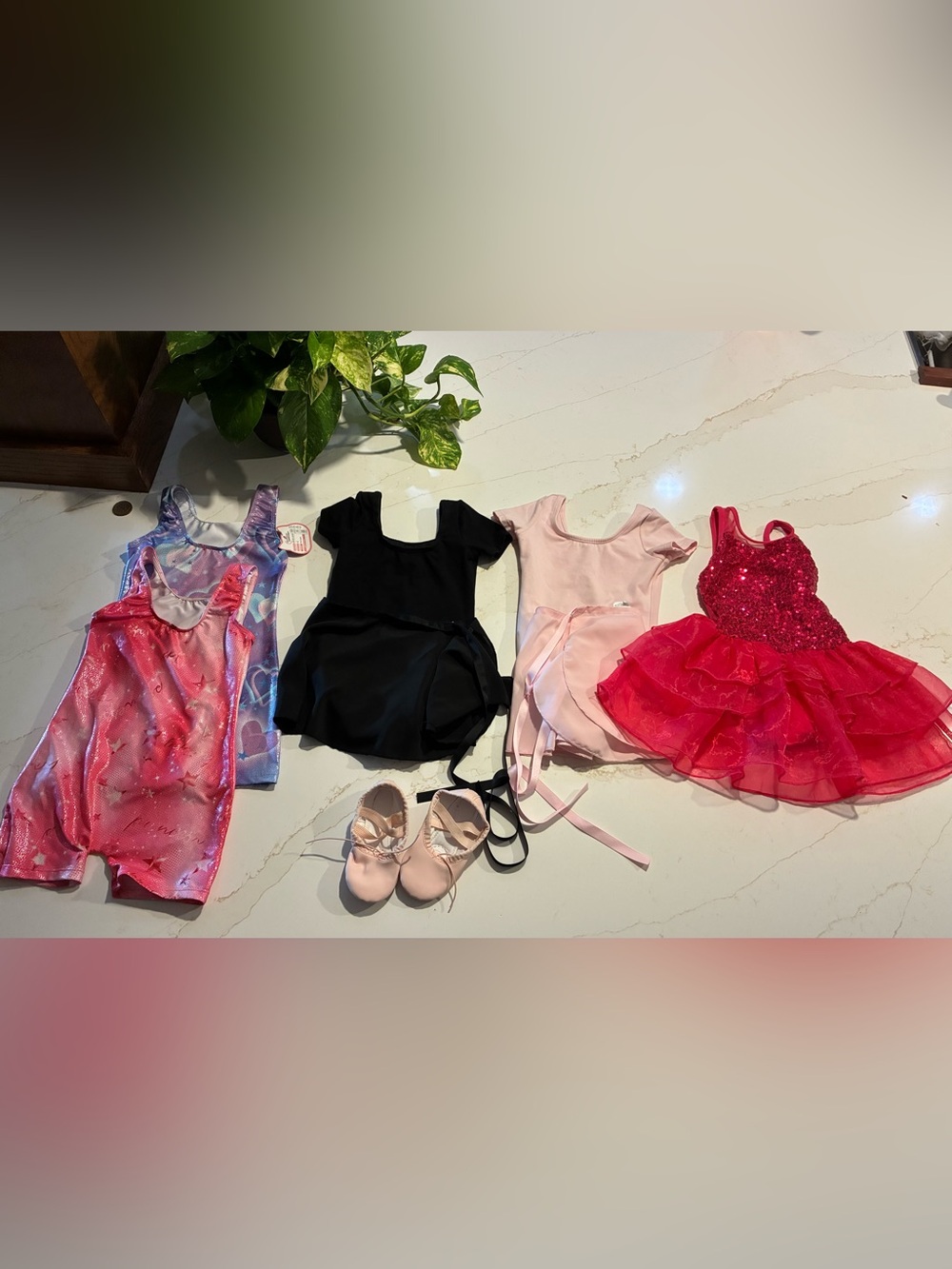 2T Kids Dancewear Assortment in Black, Pink, Red